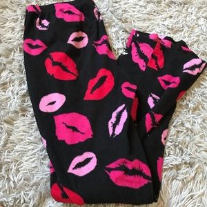 Lip Print Pajama Pants